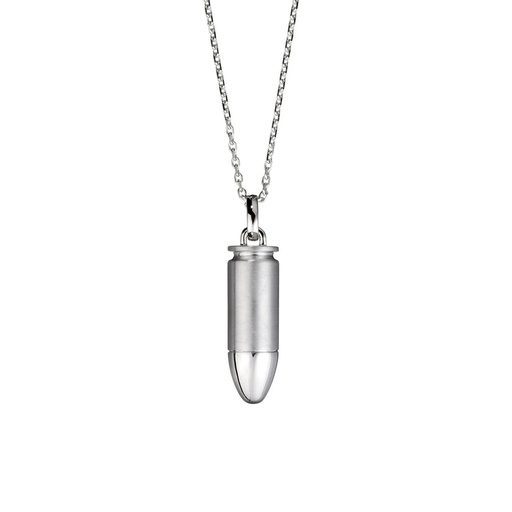 [PBB0017-NS] White Gold Bang Bang Necklace