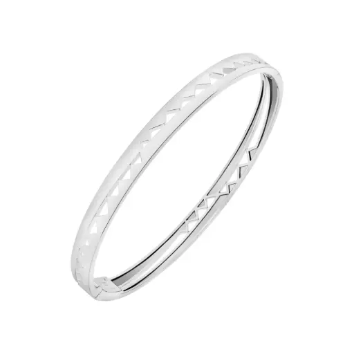 White Gold Capture Me Bangle Bracelet