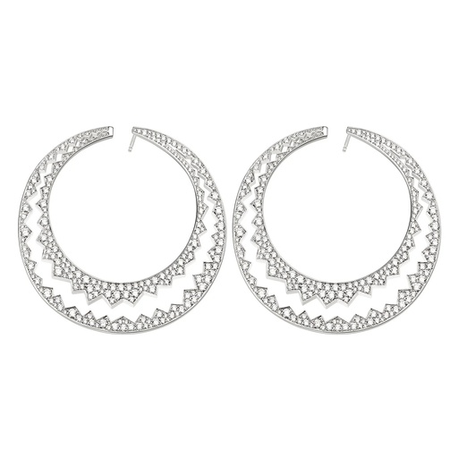 [ECA0006-NS] White Gold Capture Me Diamond Earrings