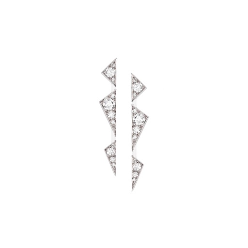 [ECA0003-NS] White Gold Capture Me Diamond Earrings