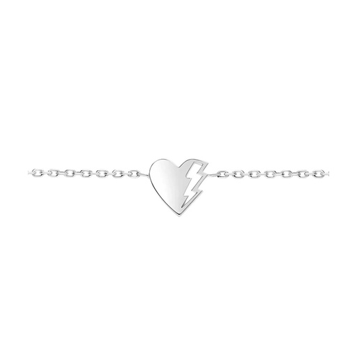 [BLT0001-NS-15cm] White Gold Lovetag Chain Bracelet