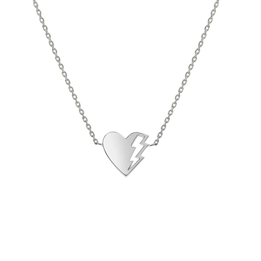 [NLT0001-NS] White Gold Lovetag Large Necklace