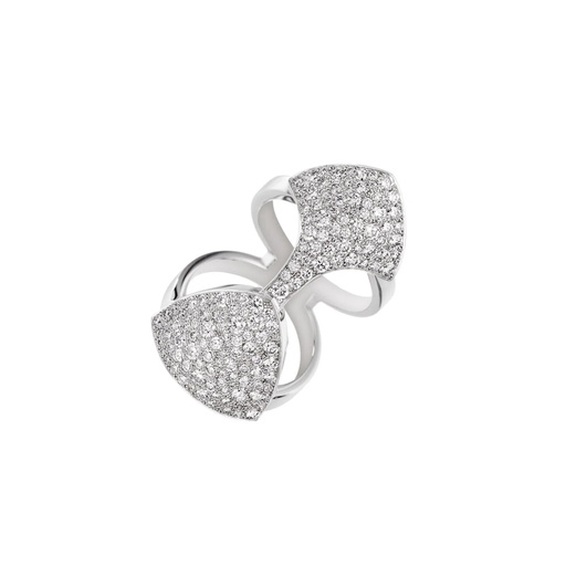 White Gold Python Diamond Ring