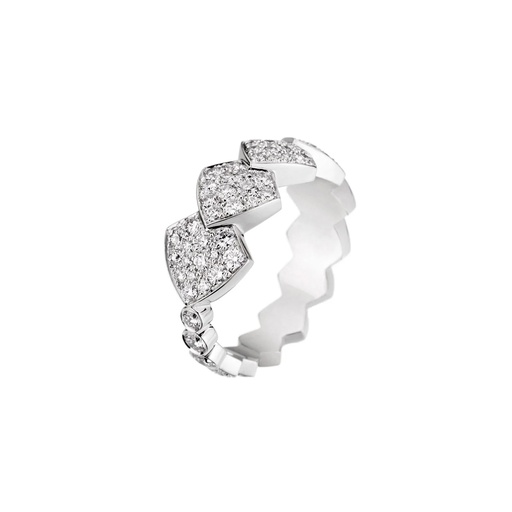 White Gold Python Diamond Ring