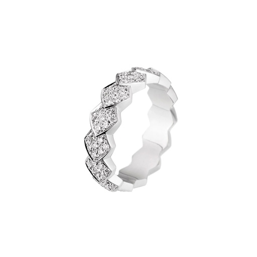 White Gold Python Diamond Ring