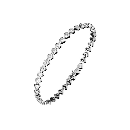 White Gold Python Diamond Rivière Bracelet