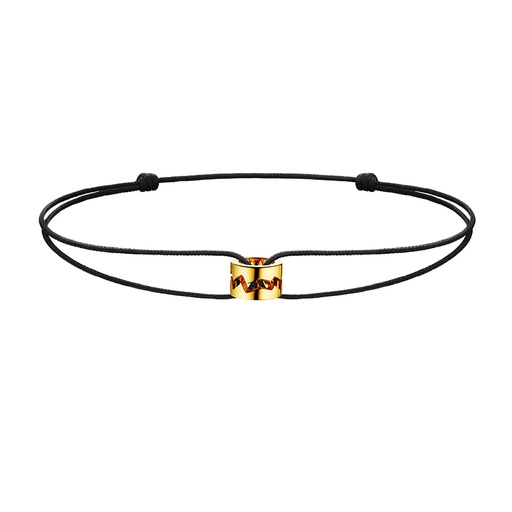 [BCA0052-NS] Yellow Gold Capture Me Cord Bracelet S