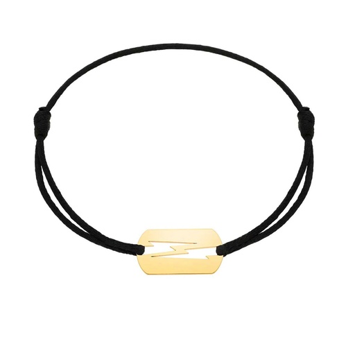 [BLT0008-NS-15cm] Yellow Gold Lovetag Cord Bracelet