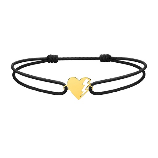 [BLT0004-NS] Yellow Gold Lovetag Cord Bracelet