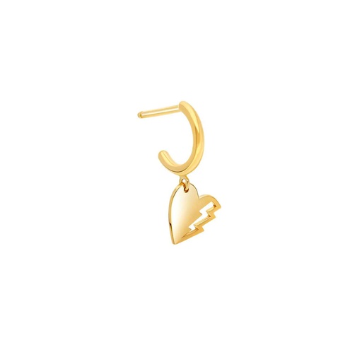 [ELT0004-NS] Yellow Gold Lovetag Earring