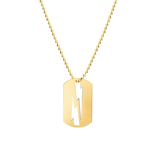 [PLT0003-NS] Yellow Gold Lovetag Large Necklace
