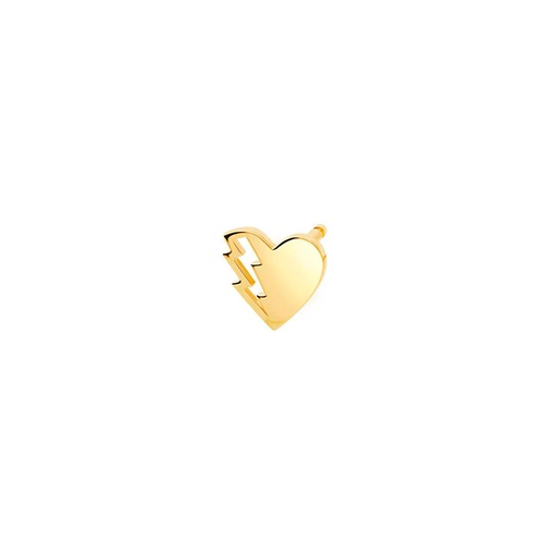 [ELT0006-NS] Yellow Gold Lovetag Left Earring