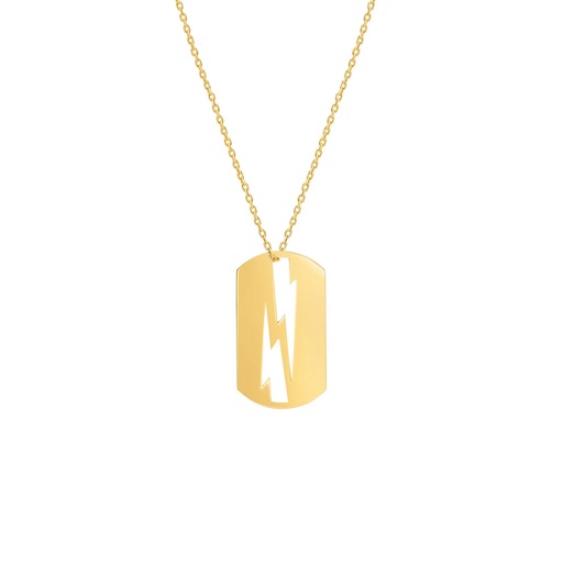 [PLT0006-NS] Yellow Gold Lovetag Small Necklace