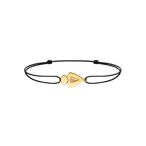 [BPY0031-NS-15cm] Yellow Gold Python Diamond Cord Bracelet