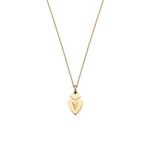 [PPY0026-NS] Yellow Gold Python Diamonds Necklace