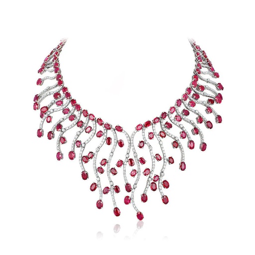 [N5917] Amore Ruby And Diamond Necklace