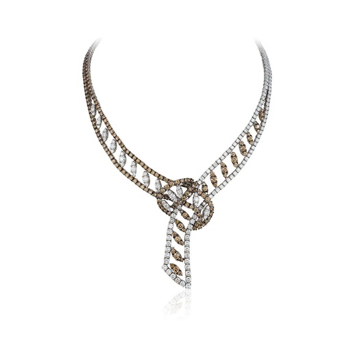 [N1474] Bella Donna Diamond Knot Necklace