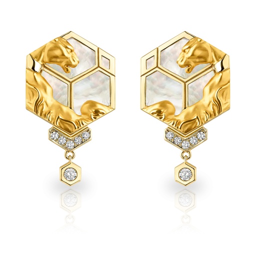 [0014.1] Earrings Hexagon