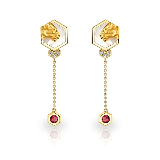 [0020.1] Earrings Hexagon Mini