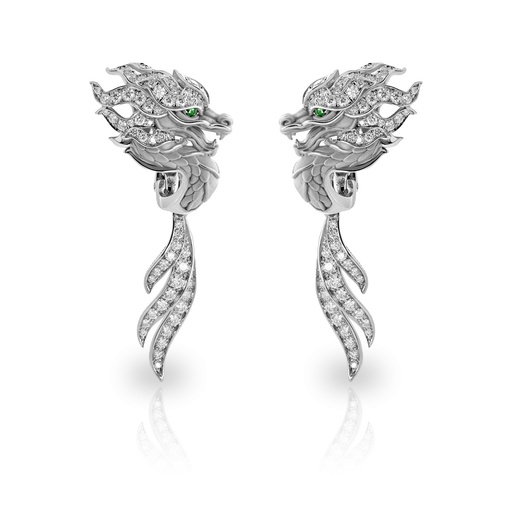 [0123.2] Earrings New Shanghai Maxi Pave