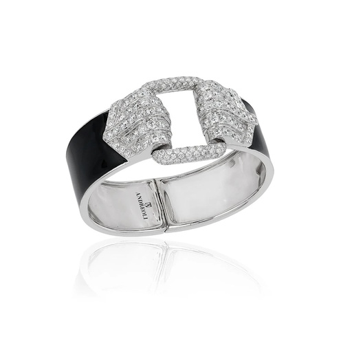 [B-PDA71-4] Galassia Black Enamel Cuff