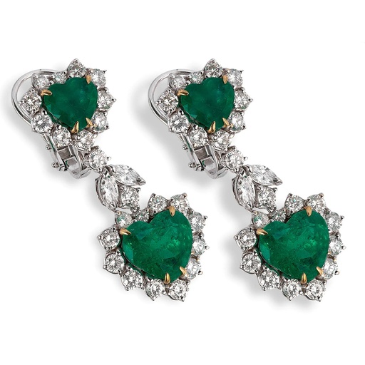 [E549] Garden Of Eden Heart Earrings