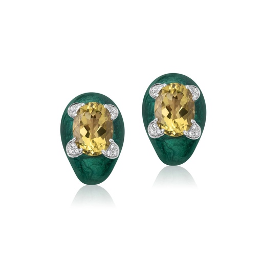 [E3915] Lia Lemon Quartz Earrings