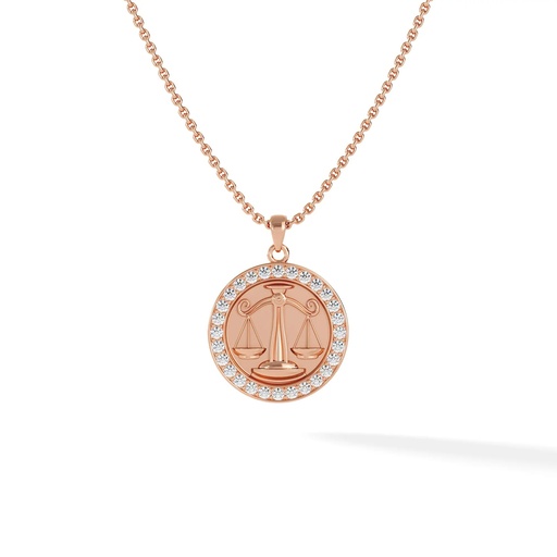 [ZODIAC.LIBRA.DIA.18K] Libra Zodiac Pendant - Pave Diamond