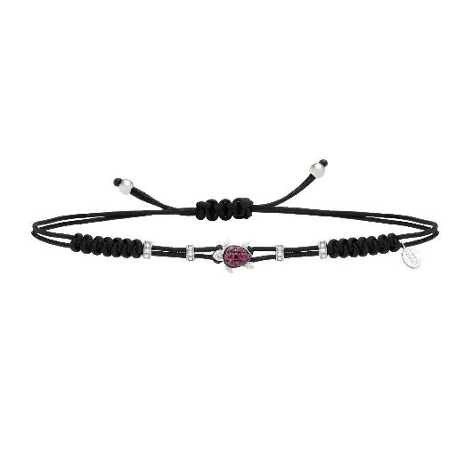 [B168RU#179] 1 Turtle Bracelet Rubies