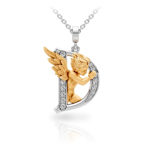 [0061.3] Pendant My Angel D with Diamonds