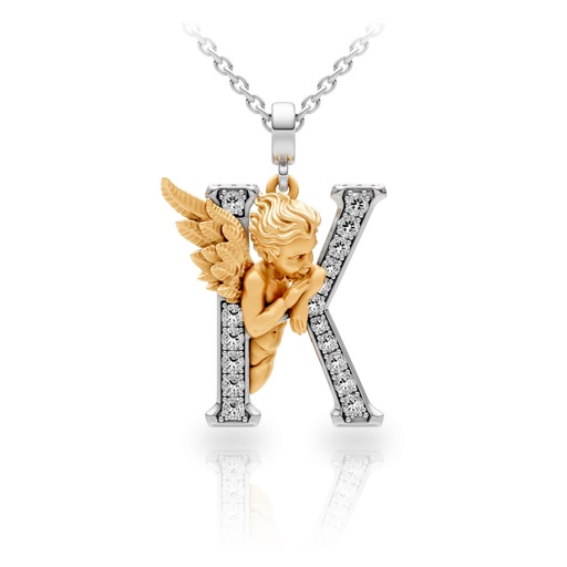 [0068.3] Pendant My Angel K with Diamonds