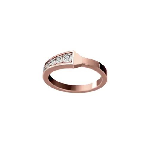 [CSP-RSO?H#184] Spike One Half Pavé Diamond Ring 
