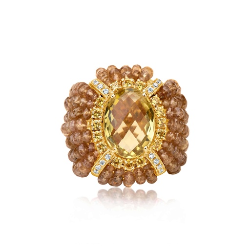 [R5638] Primavera Lemon Quartz Ring