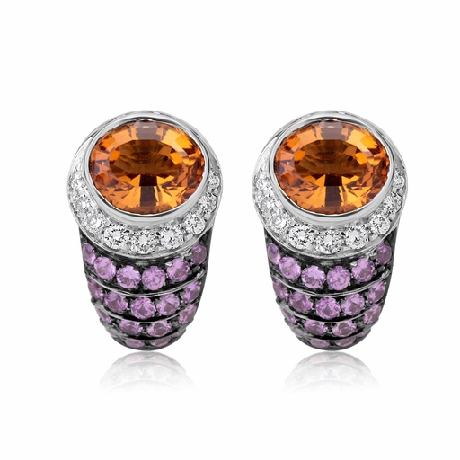 [E1038] Primavera Pink Sapphire Earrings