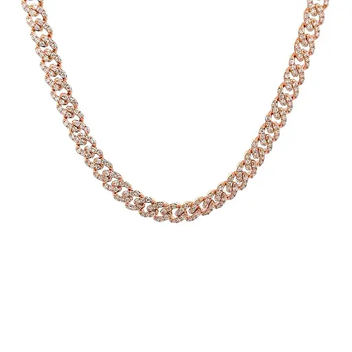5mm Pave Diamond Cuban Necklace