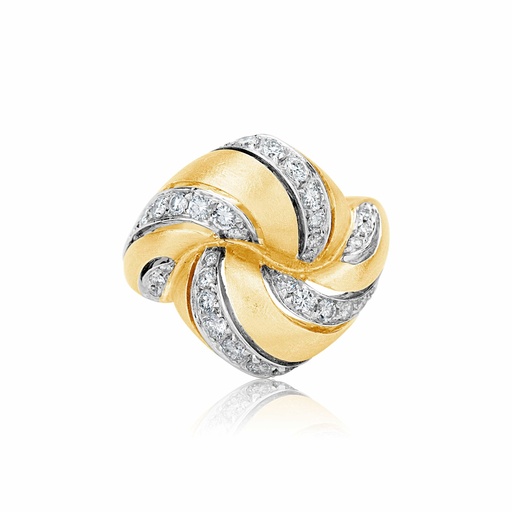 [R3031-1] Rose Gold Art Deco Diamond Ring