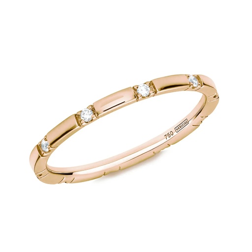 Rose Gold Diamond 10 Stone Skinny Eternity Ring