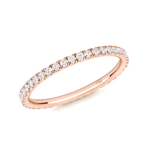 Rose Gold Diamond Skinny Full Eternity Ring