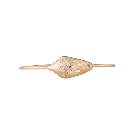 [B-1C2925-2] Rose Gold Diamond Studded Bangle