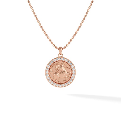 [ZODIAC.SAGITTARIUS.DIA.18K] Sagittarius Zodiac Pendant - Pave Diamond