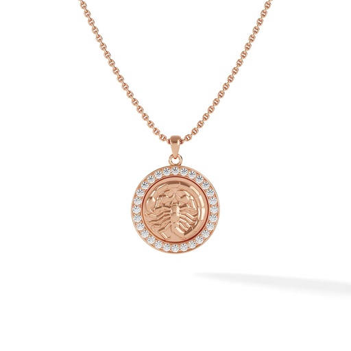 [ZODIAC.SCORPIO.DIA.18K] Scorpio Zodiac Pendant - Pave Diamond