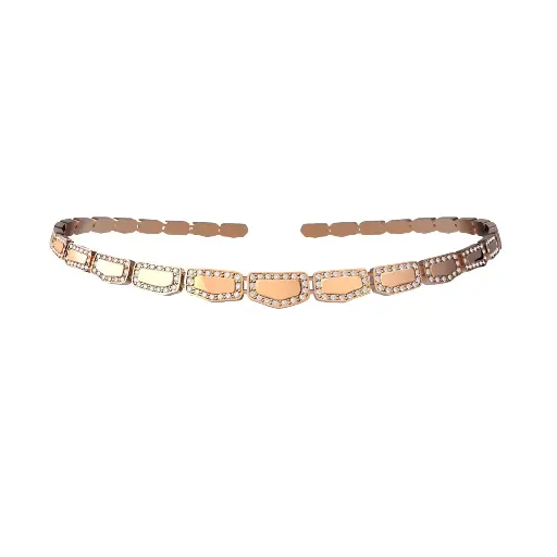 [CSK-O1R?LM#205] Skin Single Row Light Pavé Diamond Choker 