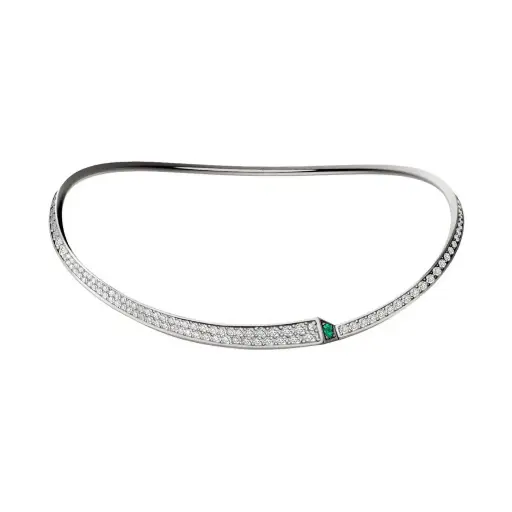 [CSP-OSO?FM#207] Spike One Full Pavé Diamond Choker