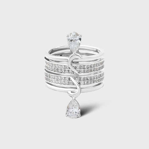 White Gold Celestial Ring
