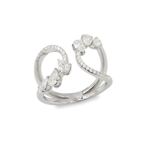 White Gold Diamond Cocktail Ring