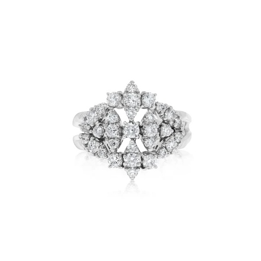 [R3336] White Gold Diamond Elegance Ring