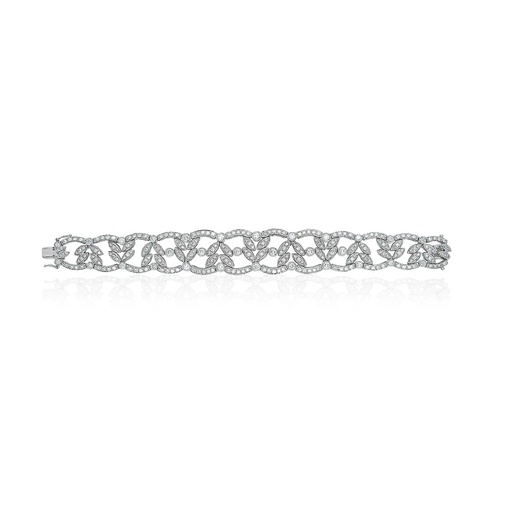[B1740] White Gold Eileen Diamond Bracelet