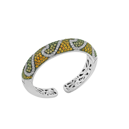 [B2014] White Gold Fiona Bracelet Yellow Sapphire