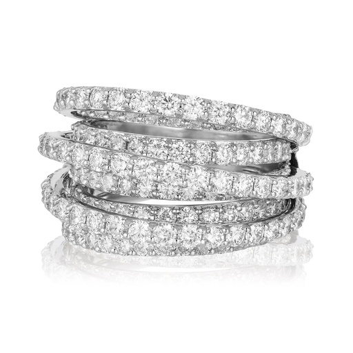 [R-DMN2803-3] White Gold Fiona Diamond Ring