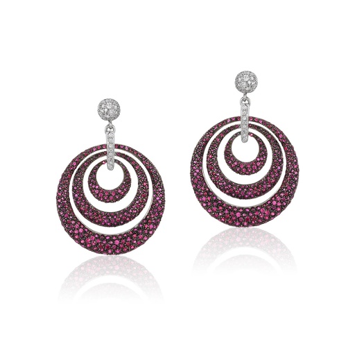 [E-DMN2792] White Gold Hestia Earrings
